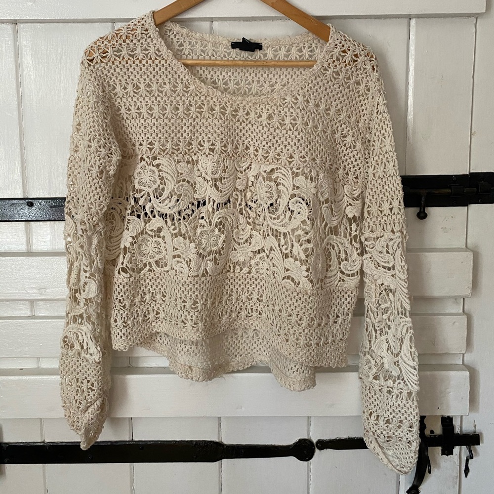 Lace see through top